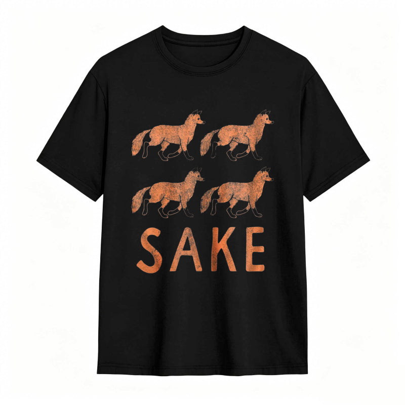 Four Fox Sake Funny Graphic Novelty Tee