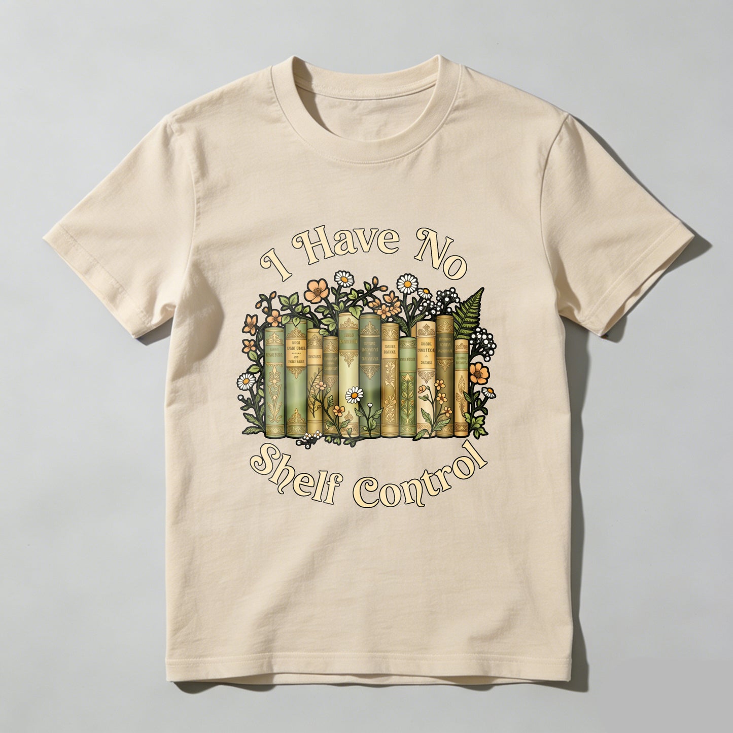 Wardrobecart I Have No Shelf Control Bookshelf Floral Design Unisex Classic T-shirt