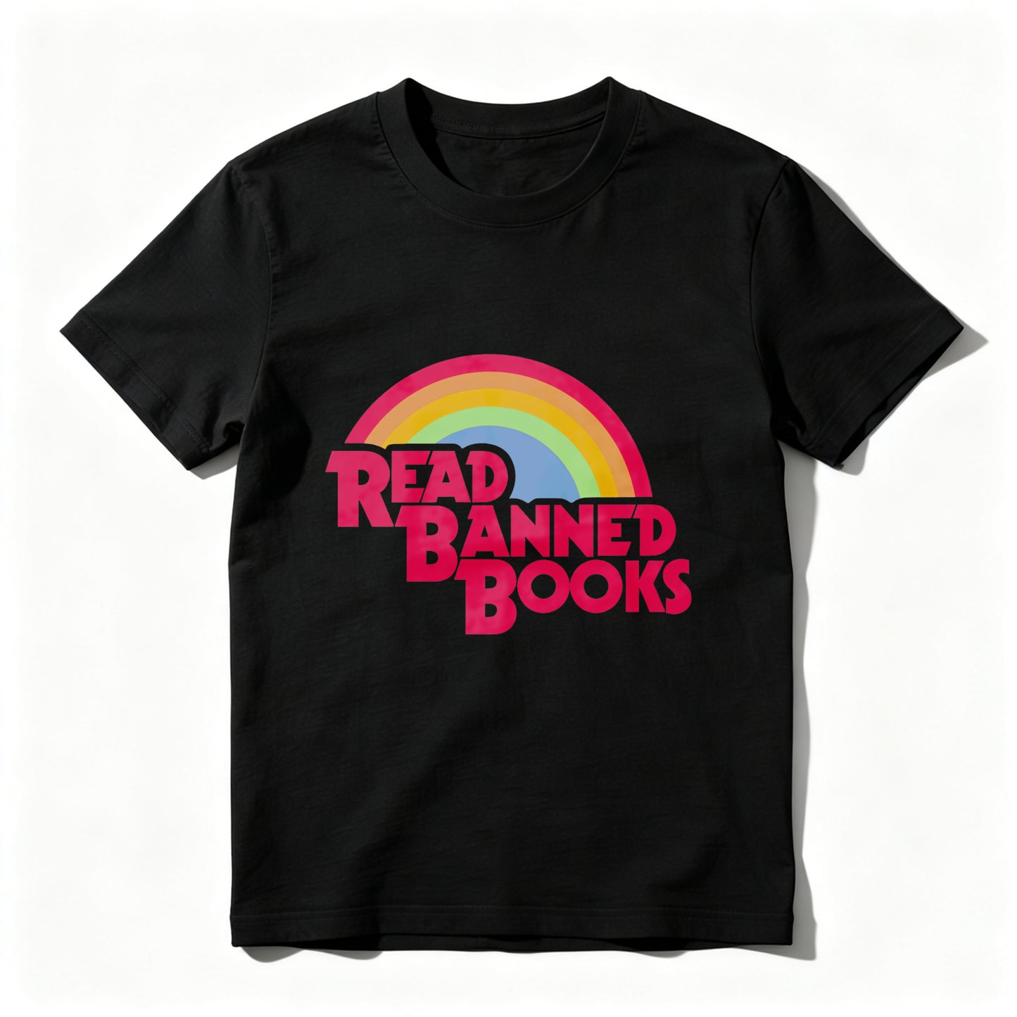 Wardrobecart Read Banned Books Rainbow Design Unisex Classic T-shirt