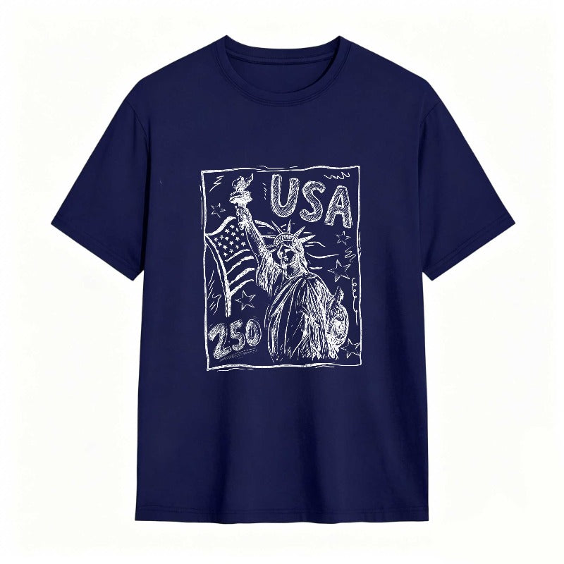 Statue Of Liberty Usa Flag 250 T-shirt