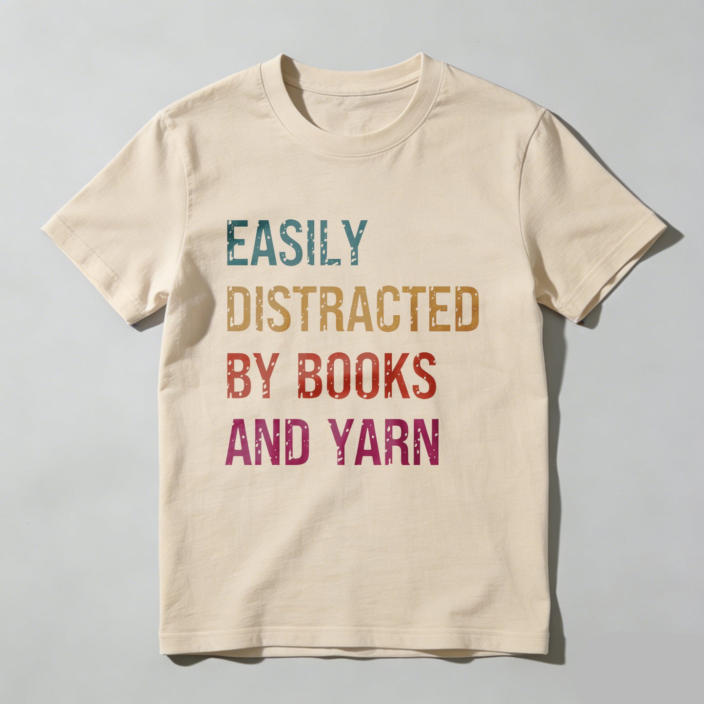 Wardrobecart Easily Distracted By Books And Yarn Unisex Classic T-shirt