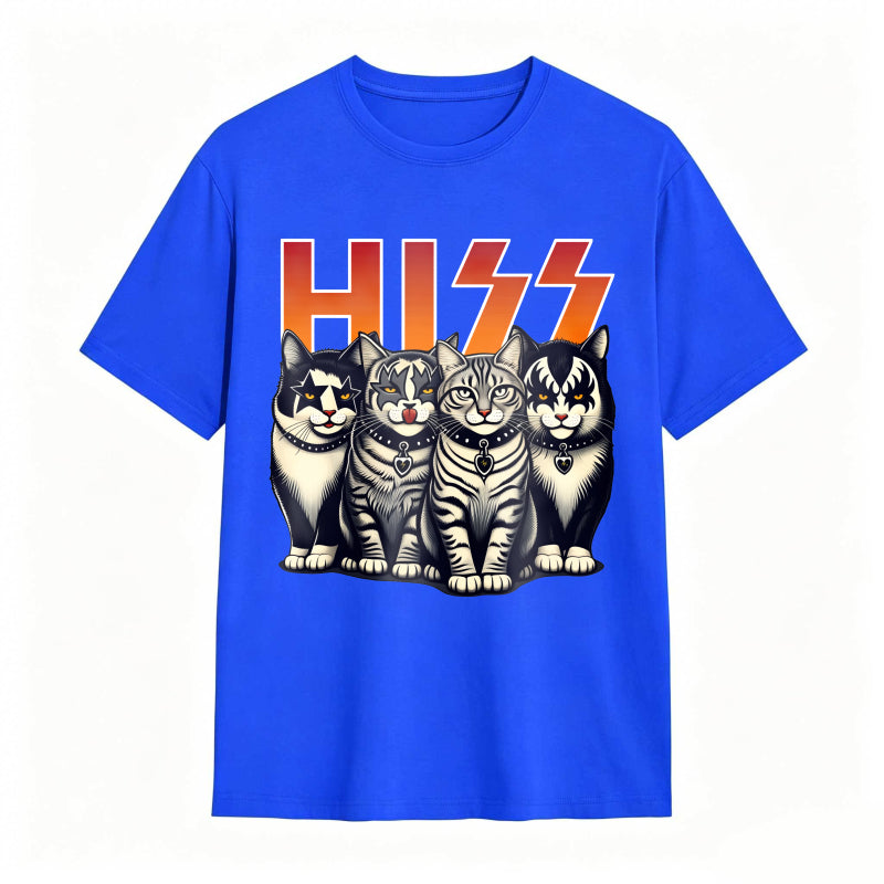 Hiss Funny Cats Kittens Rock T-Shirt