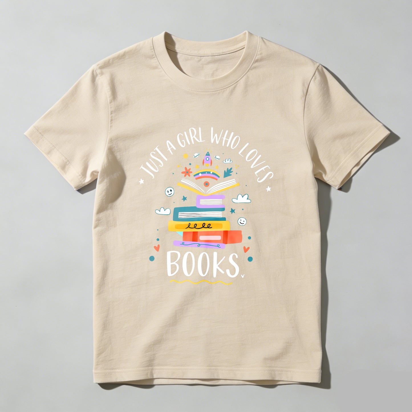 Wardrobecart Just A Girl Who Loves Books Unisex Classic T-shirt(2)