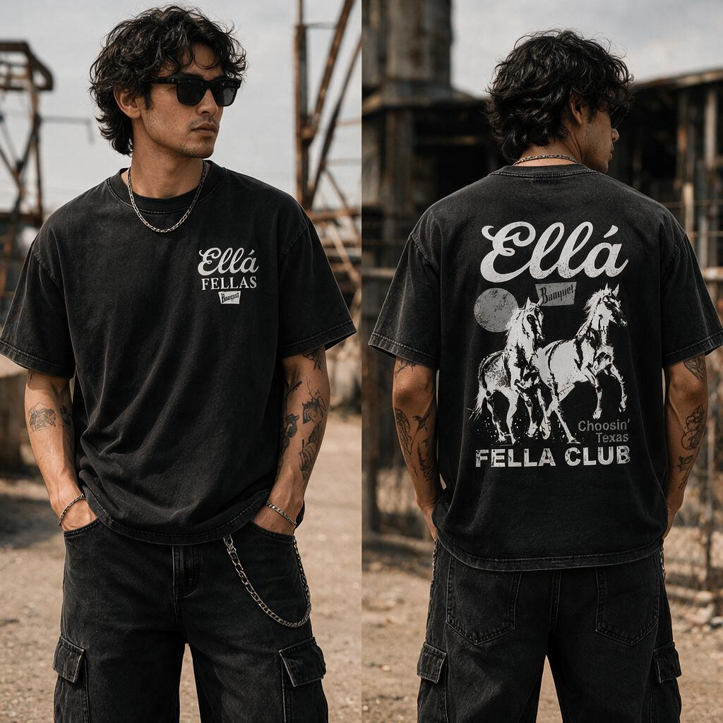 Ella Fella Club Shirt Western Horse Graphic Tee, Choosin Texas Cowboy T Shirt, Retro Country Ranch Shirt #241
