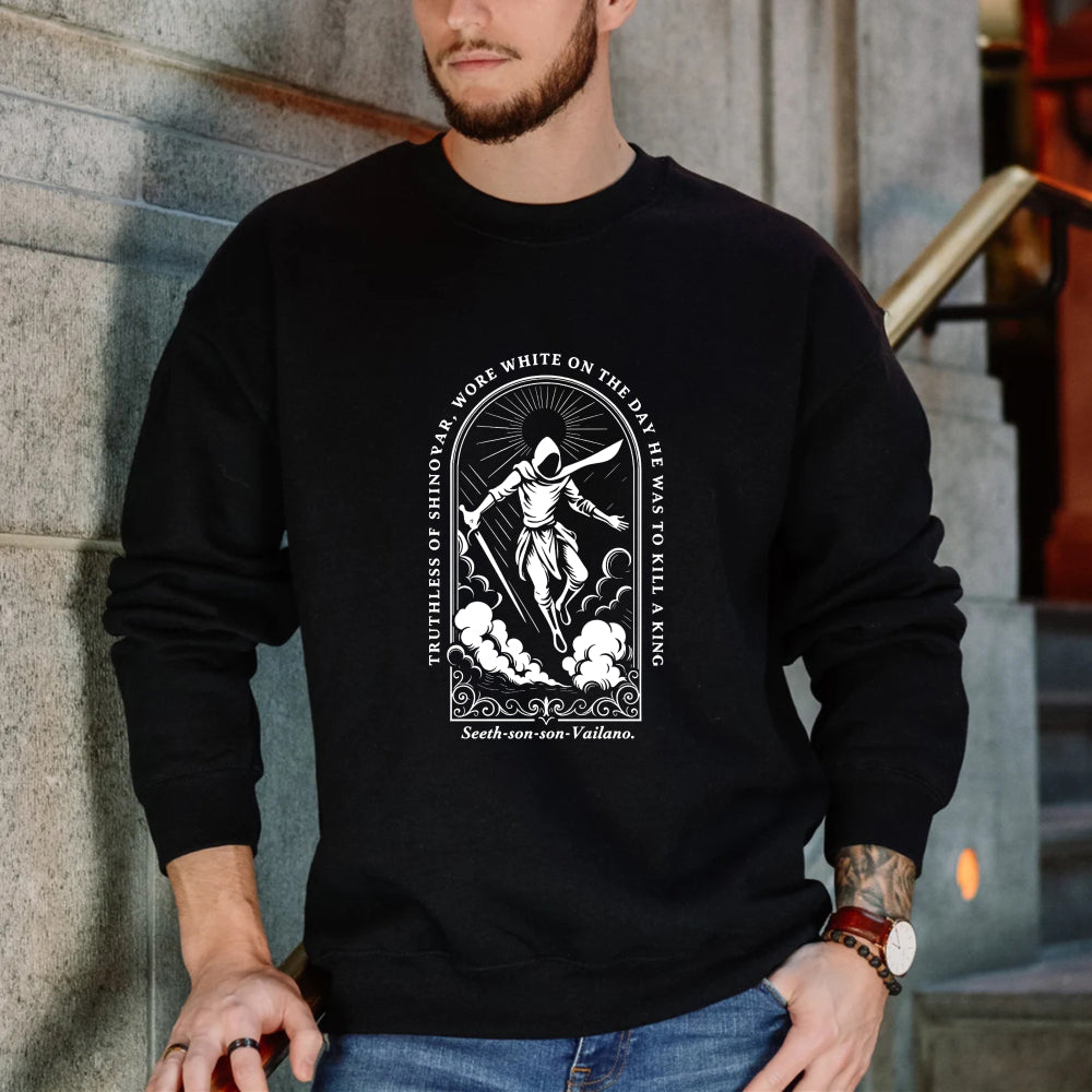 Wardrobecart Lord Of The Rings Frodo Baggins With Sword And Ring Design Unisex Classic Sweatshirt