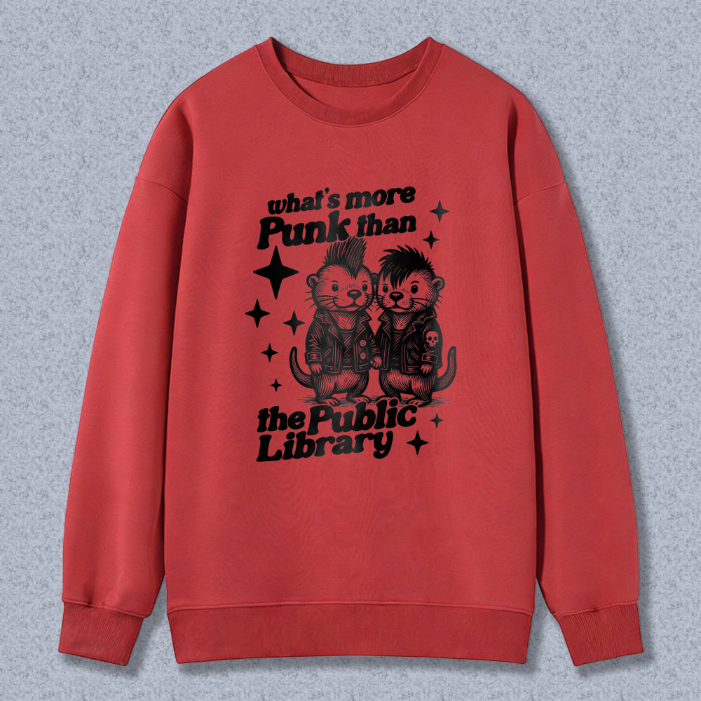 Wardrobecart What's More Punk Than The Public Library Cats Unisex Classic Sweatshirt