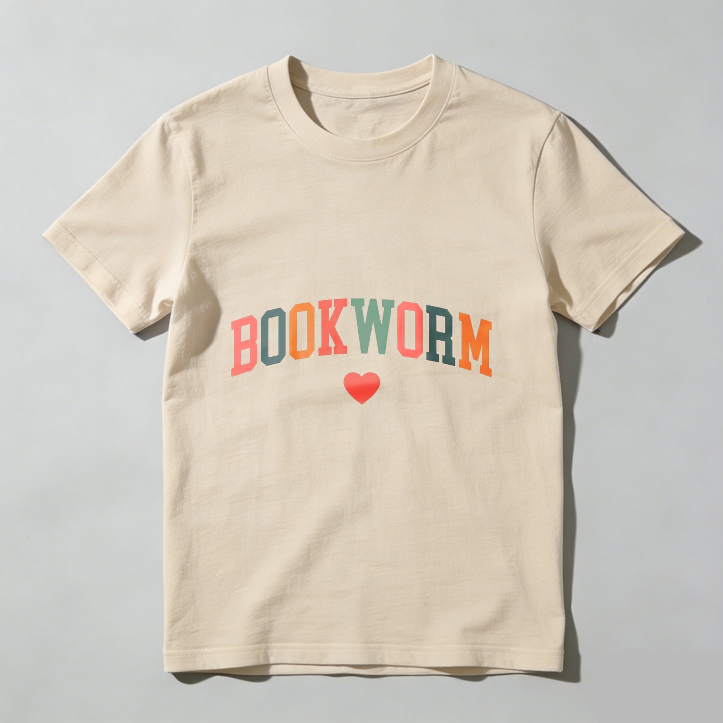 Wardrobecart Bookworm Heart Print Design Unisex Classic T-shirt