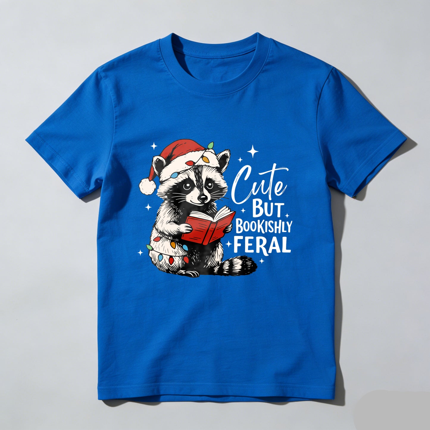 Wardrobecart Cute But Bookishly Feral Raccoon Reading Unisex Classic T-shirt