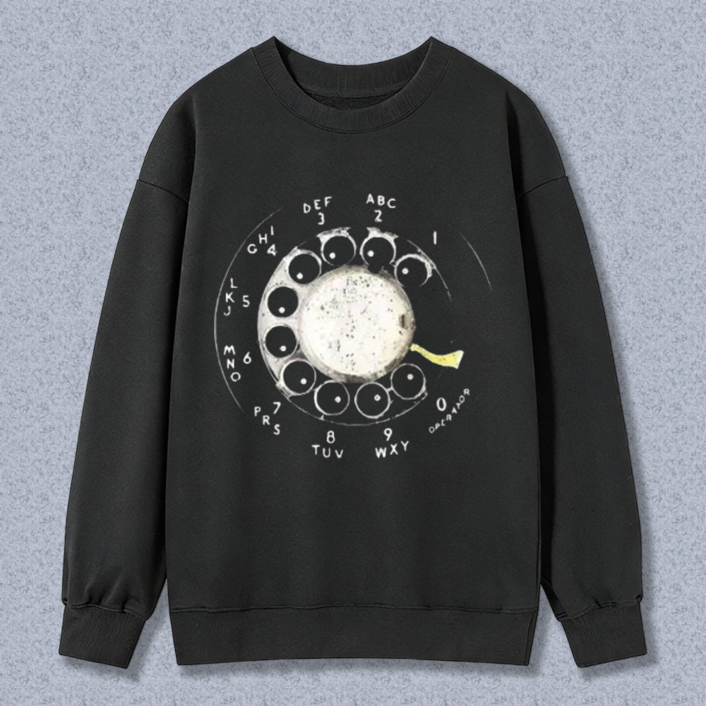 Retro Telephone Dial Design Unisex Classic Sweatshirt