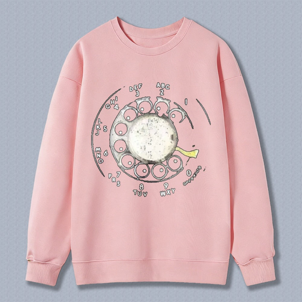 Retro Telephone Dial Design Unisex Classic Sweatshirt
