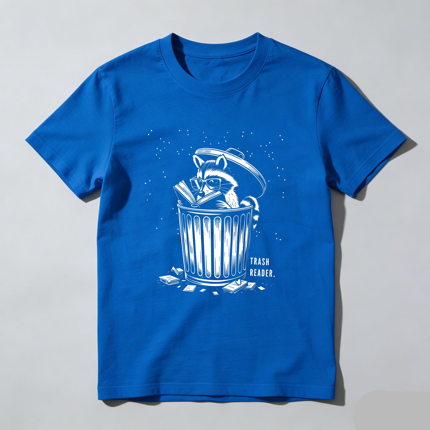 Wardrobecart Raccoon Reading Book In Trash Can Unisex Classic T-shirt