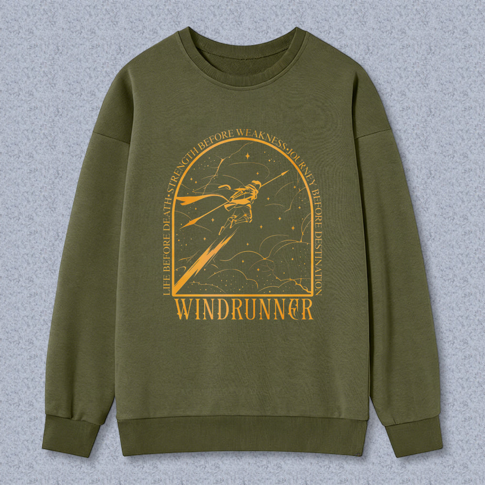Wardrobecart Windrunner Sky Adventure With Mountain And Clouds Design Unisex Classic Sweatshirt