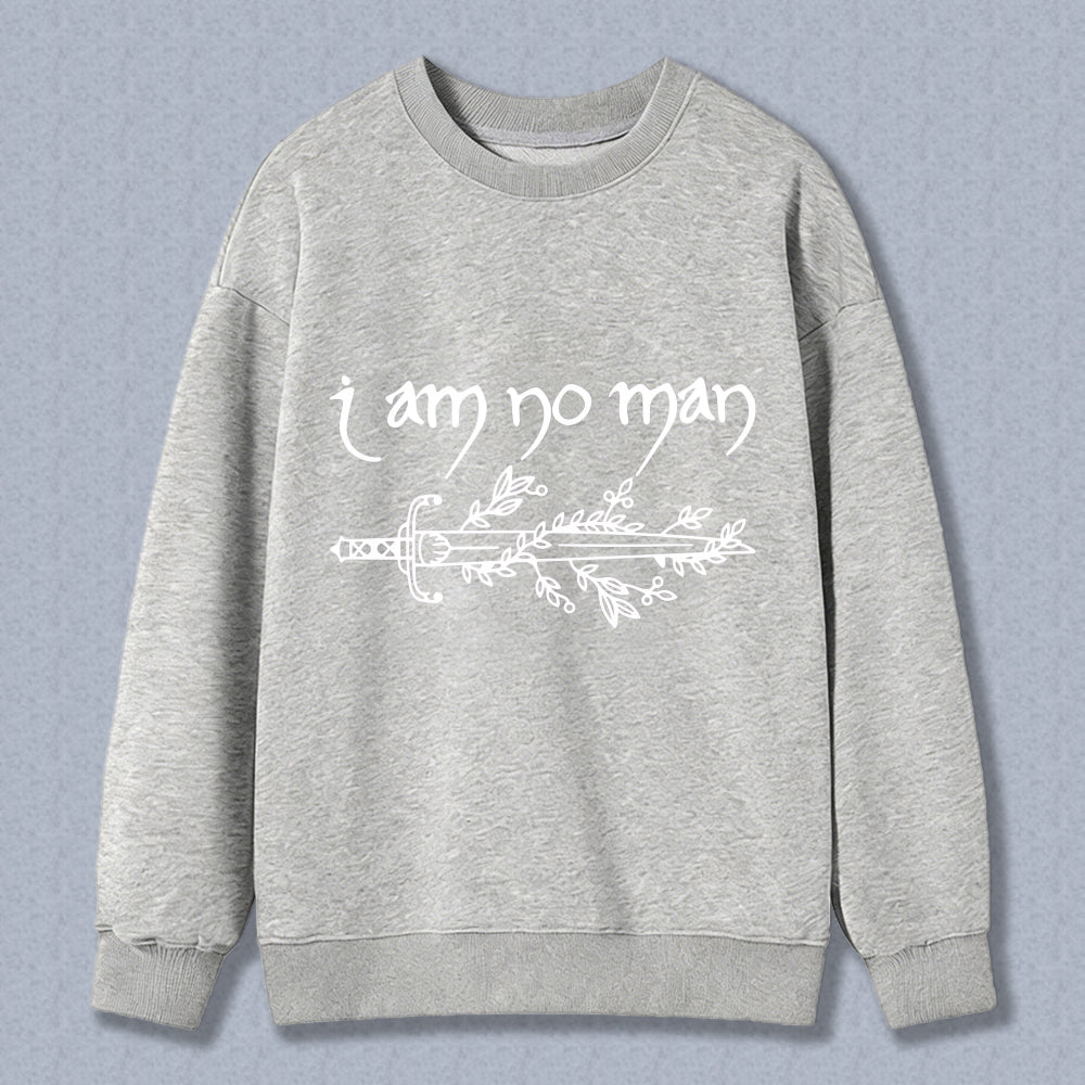 Wardrobecart I Am No Man Sword With Leaves Design Unisex Classic Sweatshirt