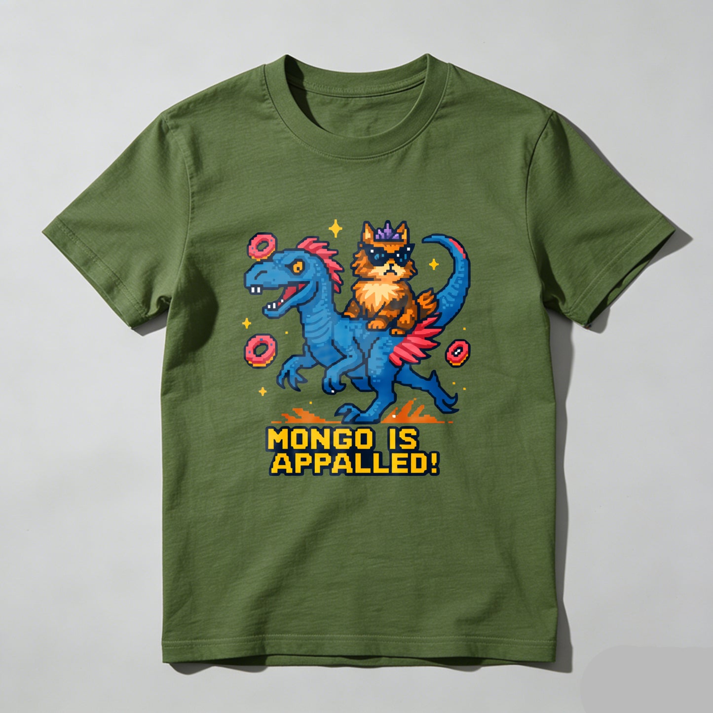 Wardrobecart Cat Riding Dragon With Donuts And Stars Unisex Classic T-shirt