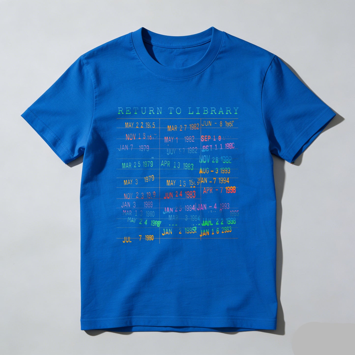 Wardrobecart Return To Library Dates Pattern Unisex Classic T-shirt