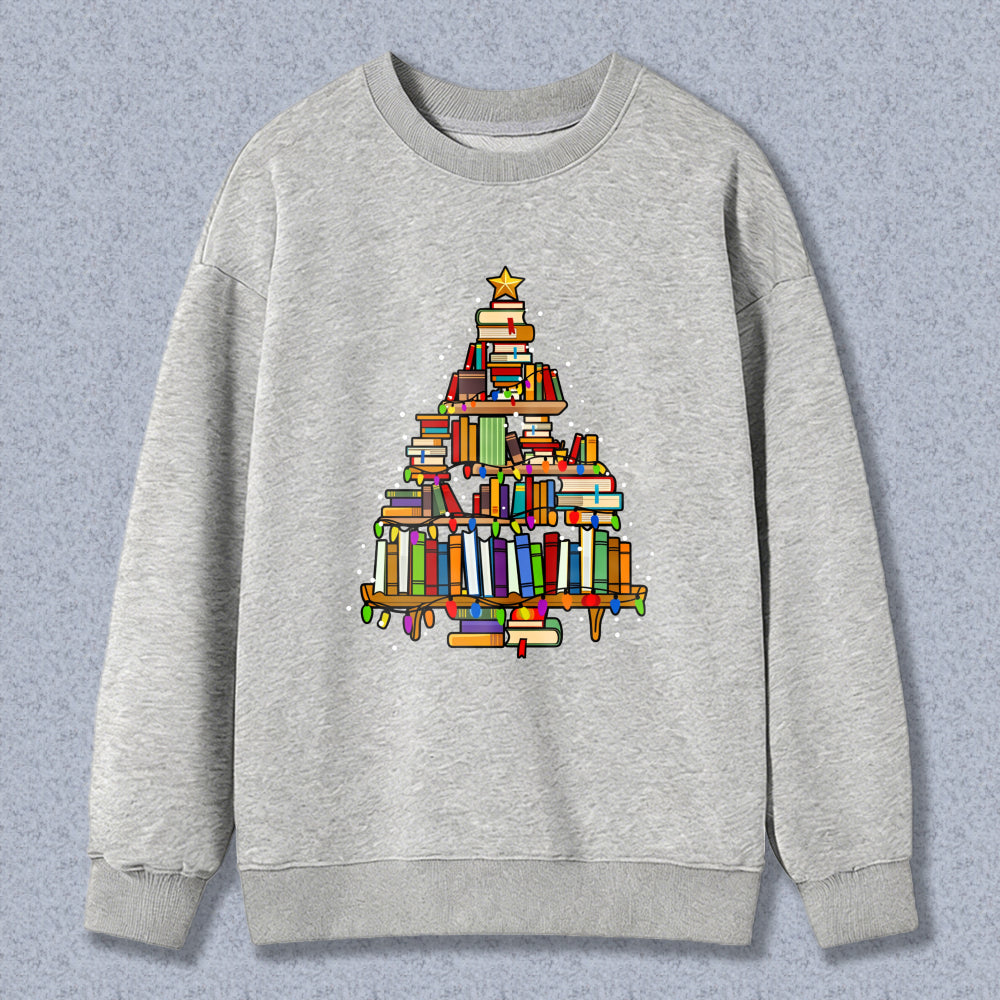 Wardrobecart Book Christmas Tree Unisex Classic Sweatshirt