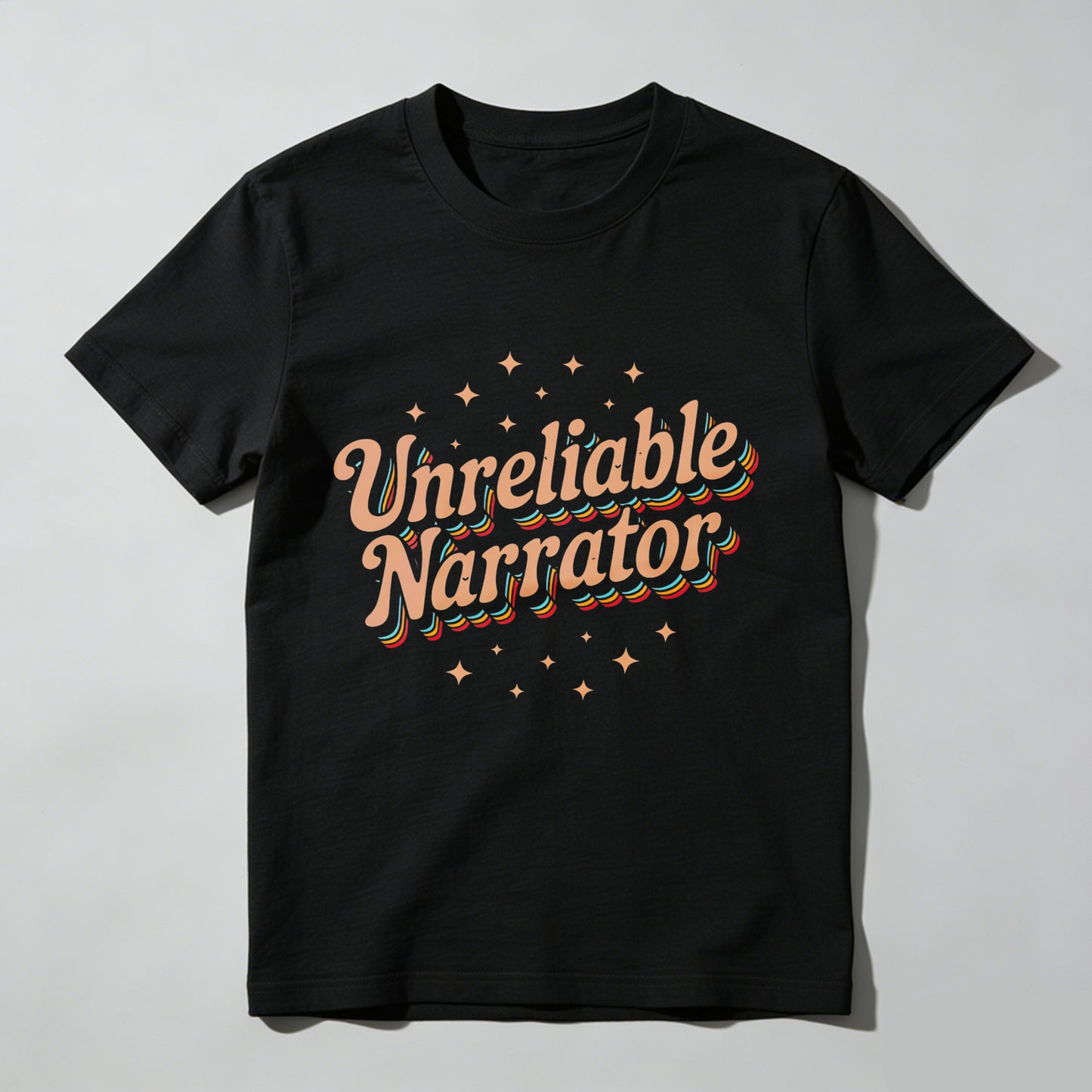 Wardrobecart Unreliable Narrator With Star Accents Unisex Classic T-shirt