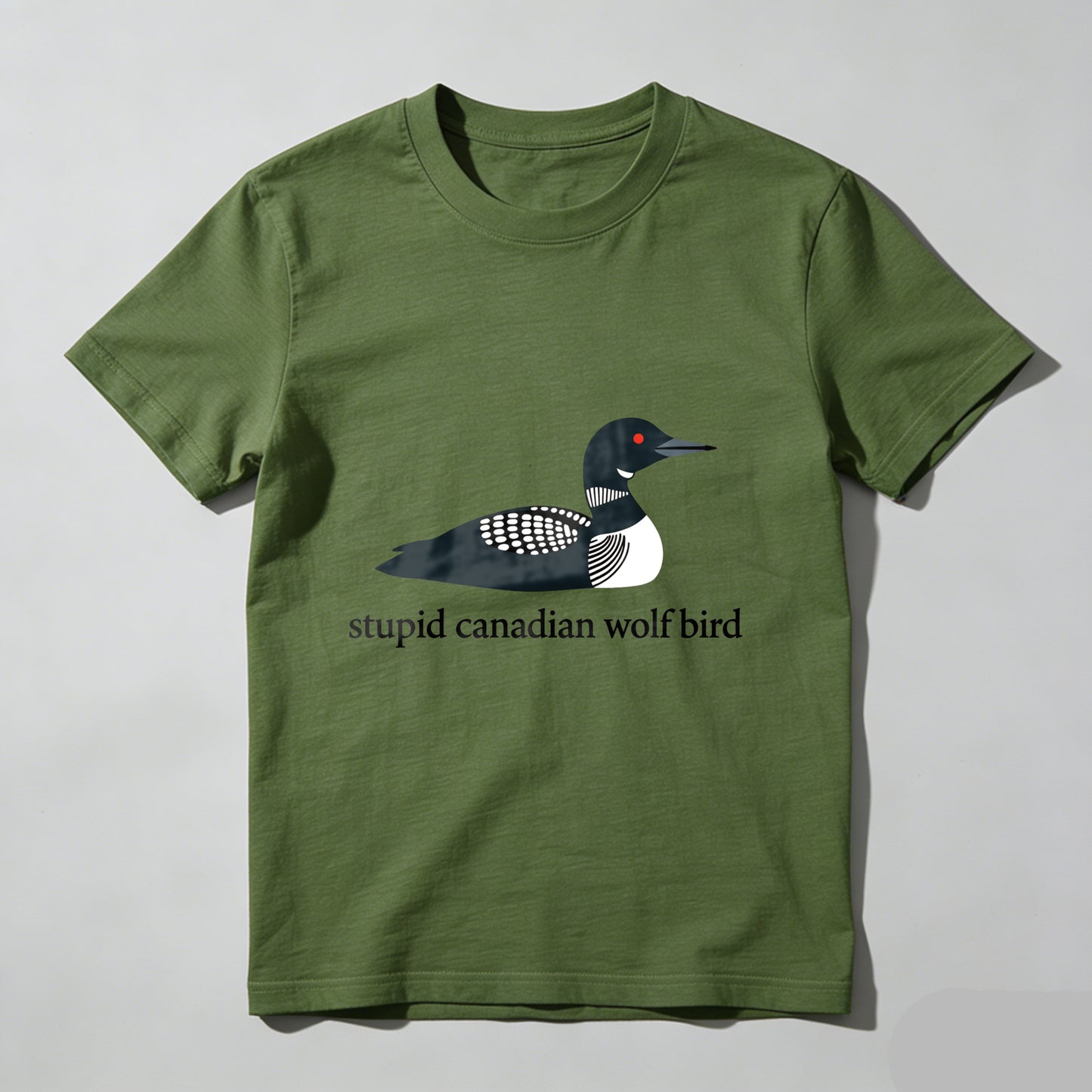 Wardrobecart Loon Bird With Checkered Wings And Red Eye Unisex Classic T-shirt