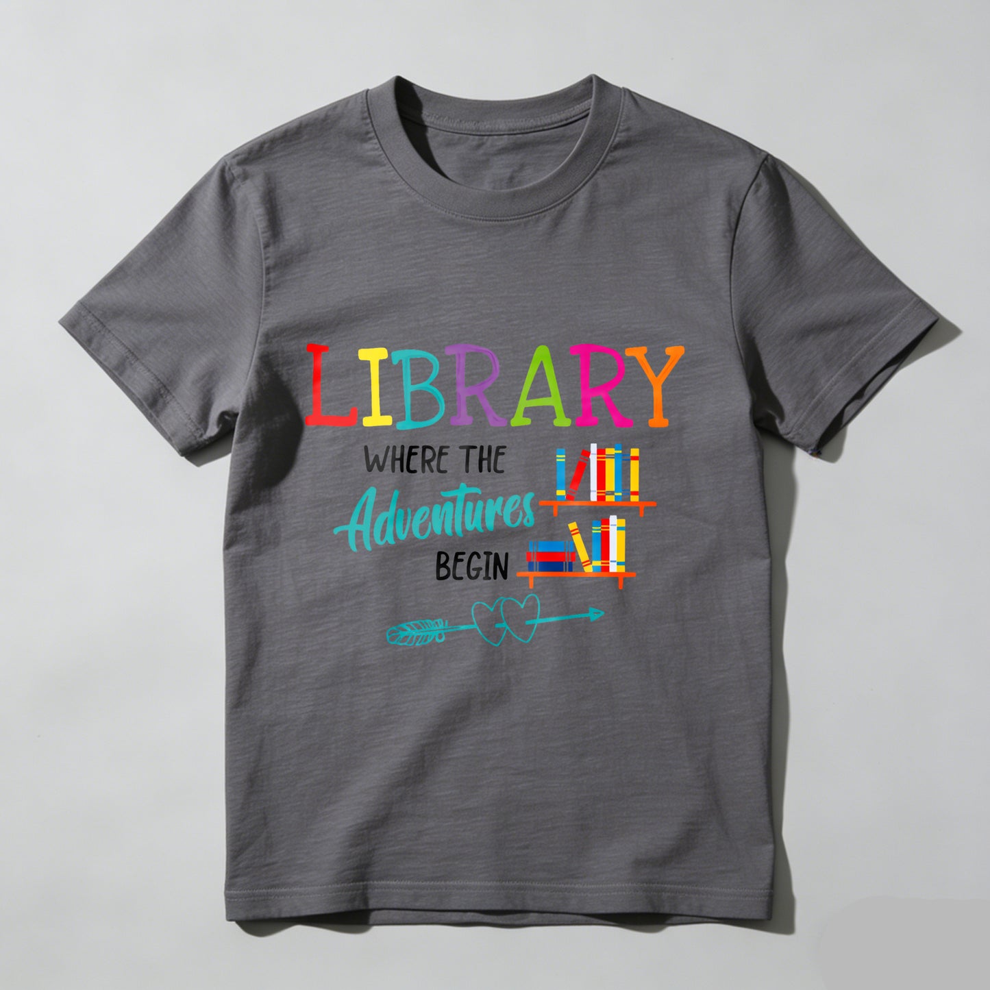 Wardrobecart Library Where The Adventures Begin Unisex Classic T-shirt