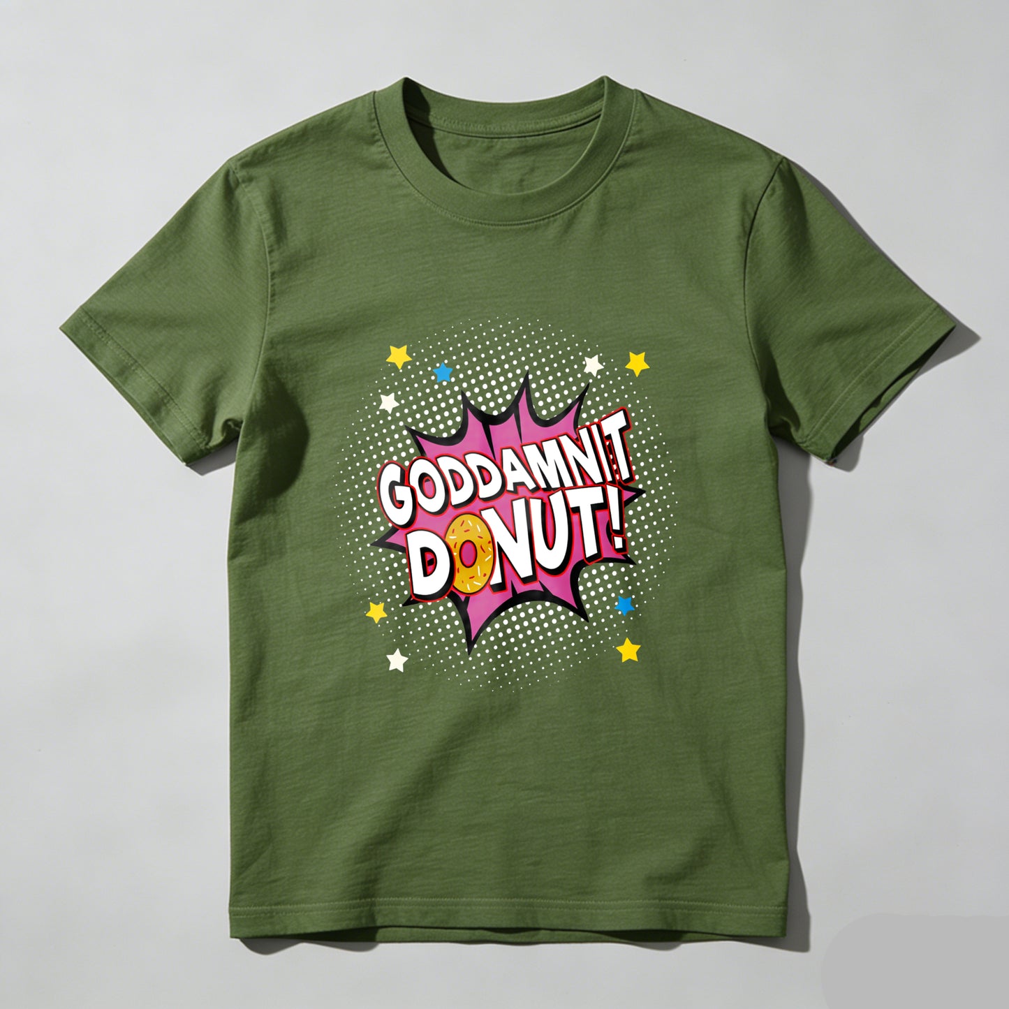 Wardrobecart Godamnit Donut Comic Style Print Unisex Classic T-shirt