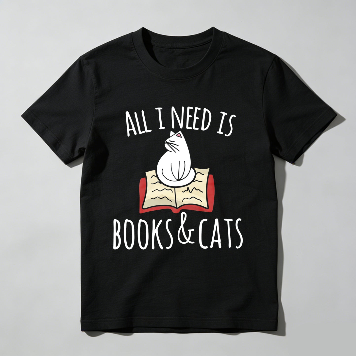 Wardrobecart All I Need Is Books And Cats Unisex Classic T-shirt
