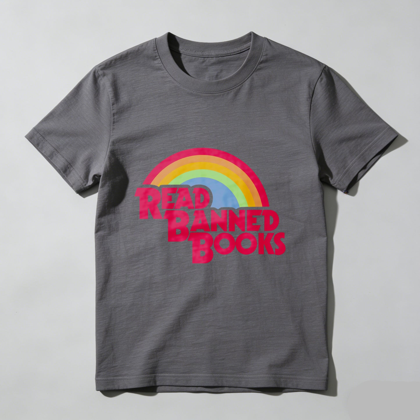Wardrobecart Read Banned Books Rainbow Design Unisex Classic T-shirt