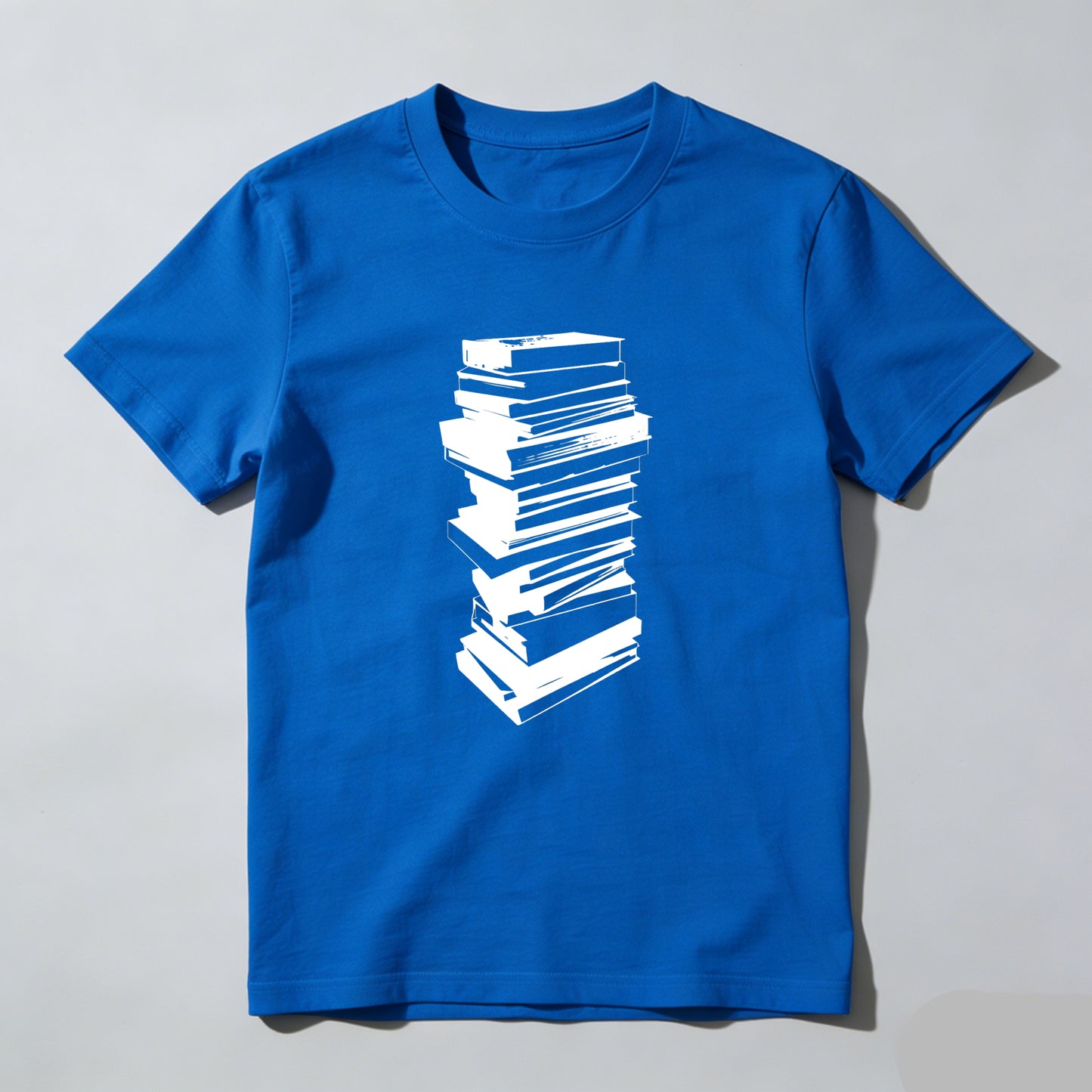 Wardrobecart Stacked Books Graphic Design Print Unisex Classic T-shirt