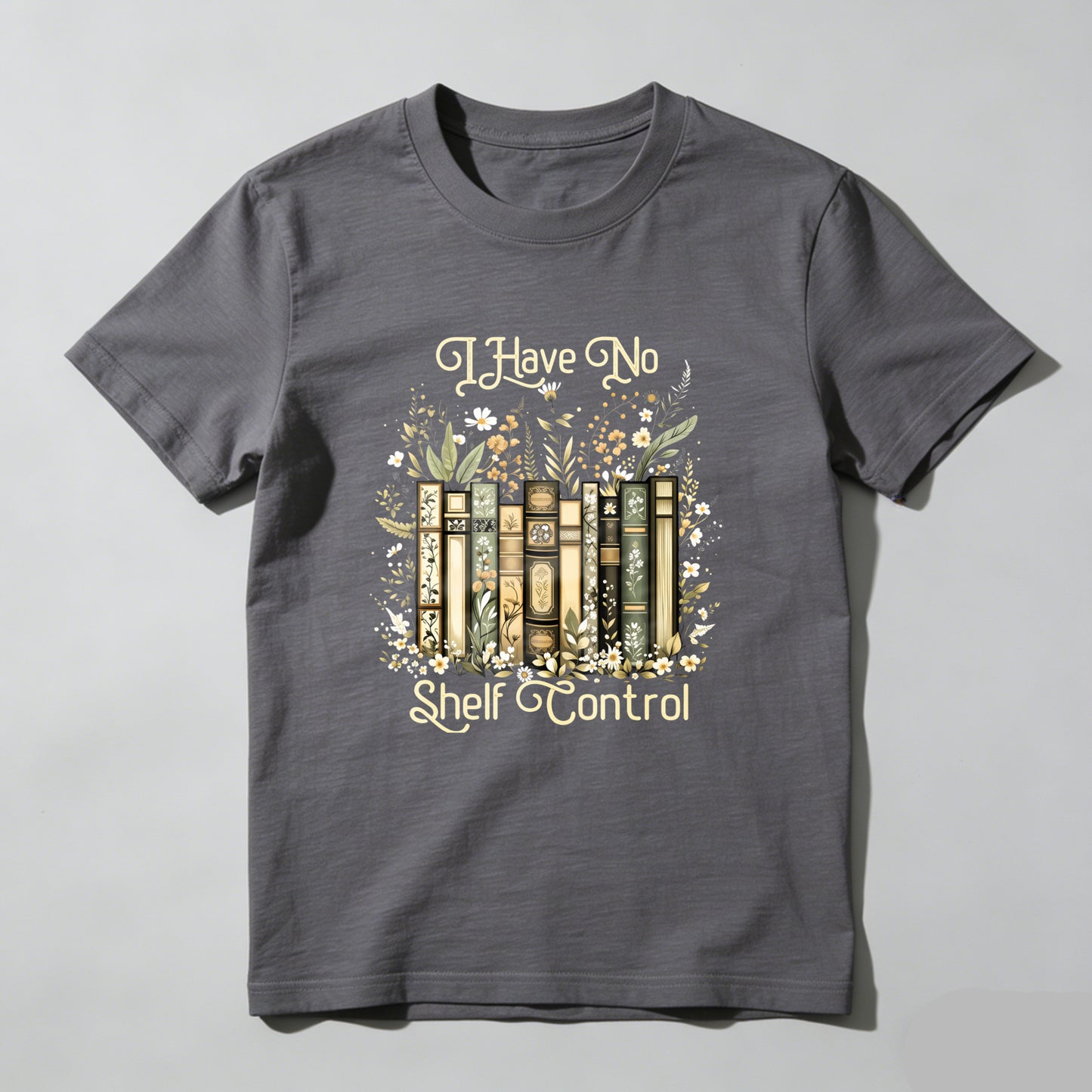 Wardrobecart Books And Flowers Design Pattern Unisex Classic T-shirt