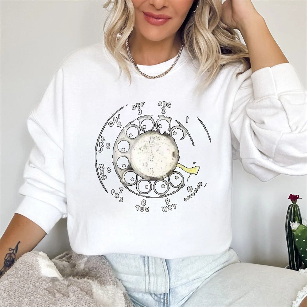 Retro Telephone Dial Design Unisex Classic Sweatshirt