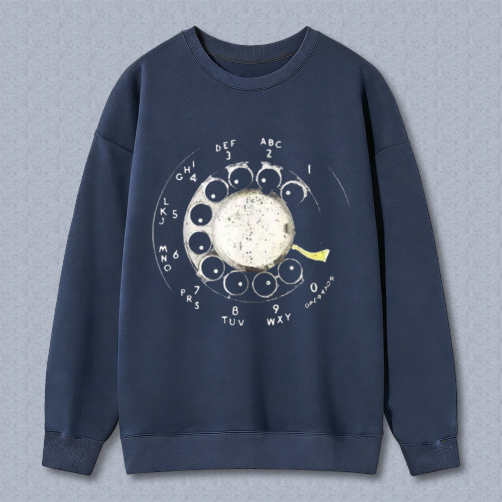 Retro Telephone Dial Design Unisex Classic Sweatshirt