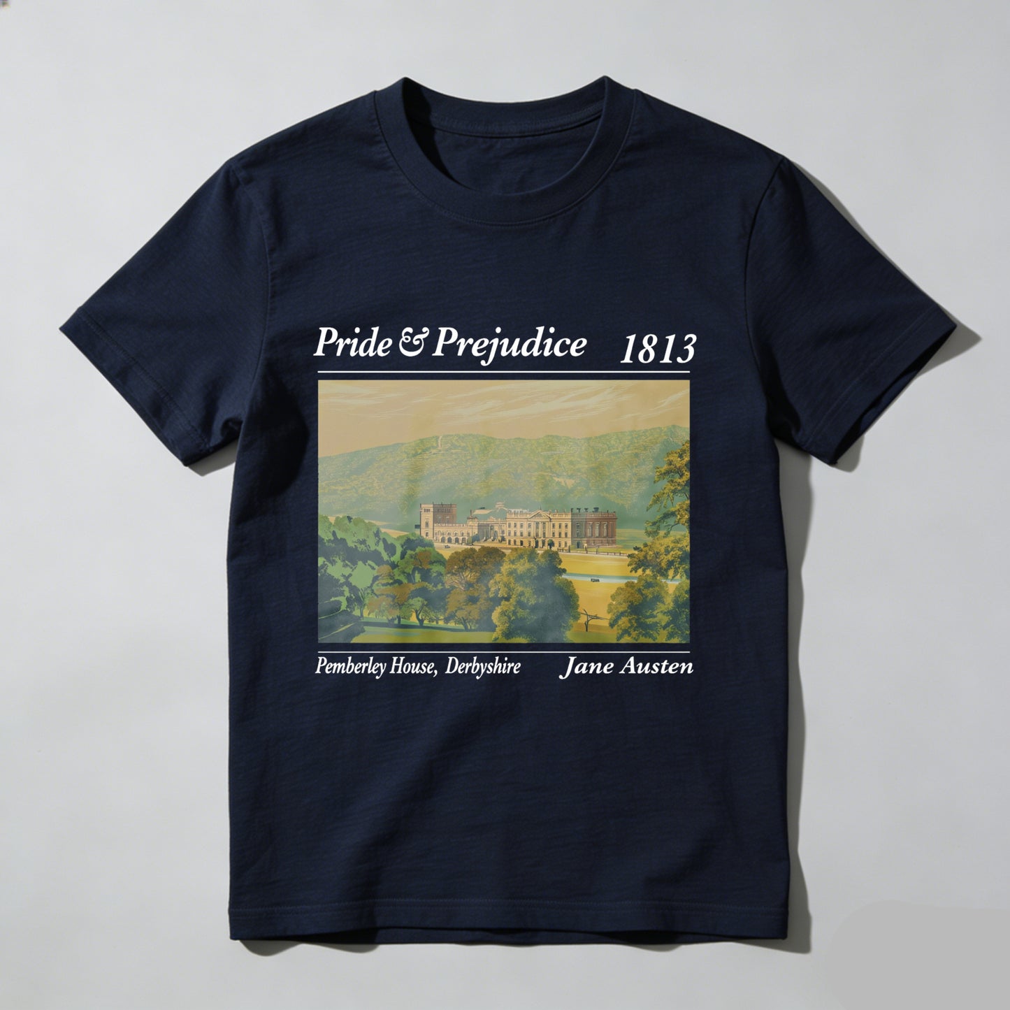 Wardrobecart Pride And Prejudice 1813 Pemberley House Derbyshire Jane Austen Unisex Classic T-shirt