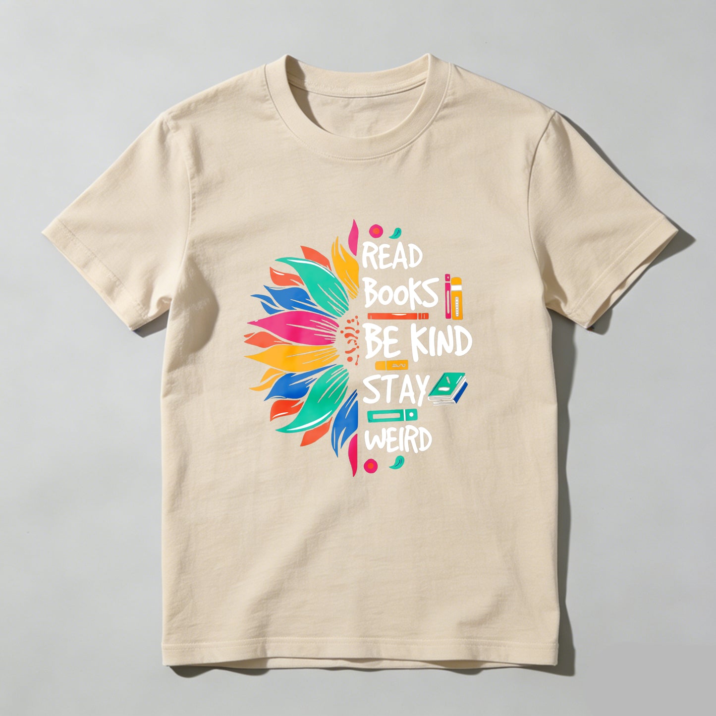 Wardrobecart Read Books Be Kind Stay Weird Unisex Classic T-shirt