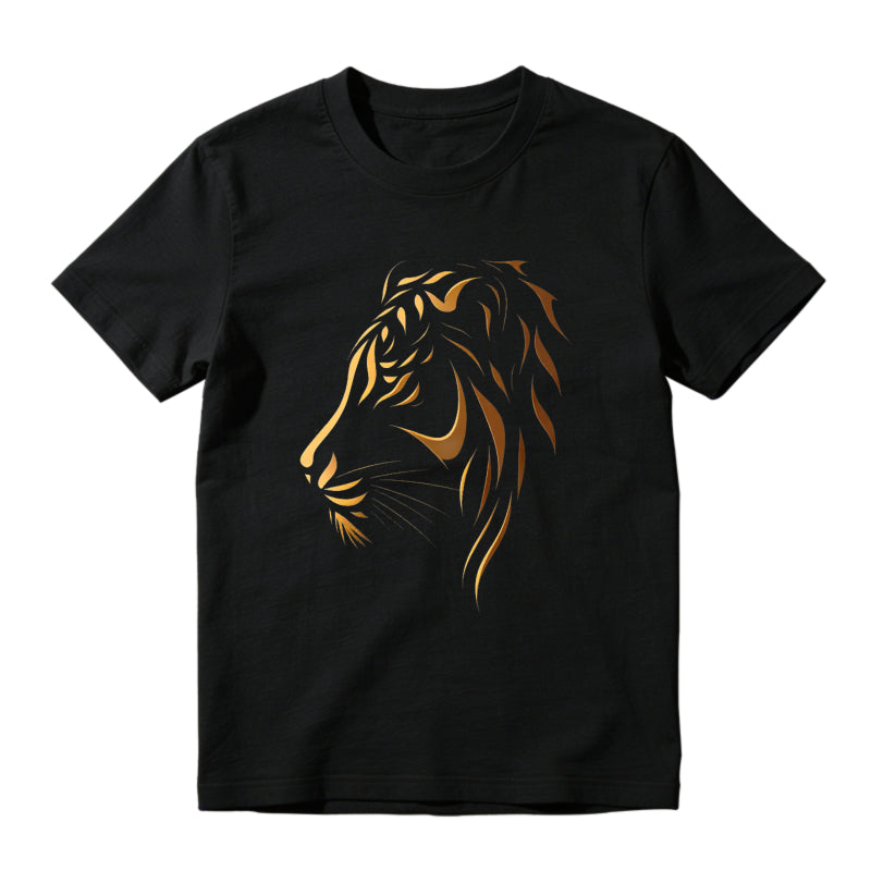 Vintage Tiger Graphic Tee – Thick Cotton Retro Print Loose Fit Summer T-Shirt for Men Women
