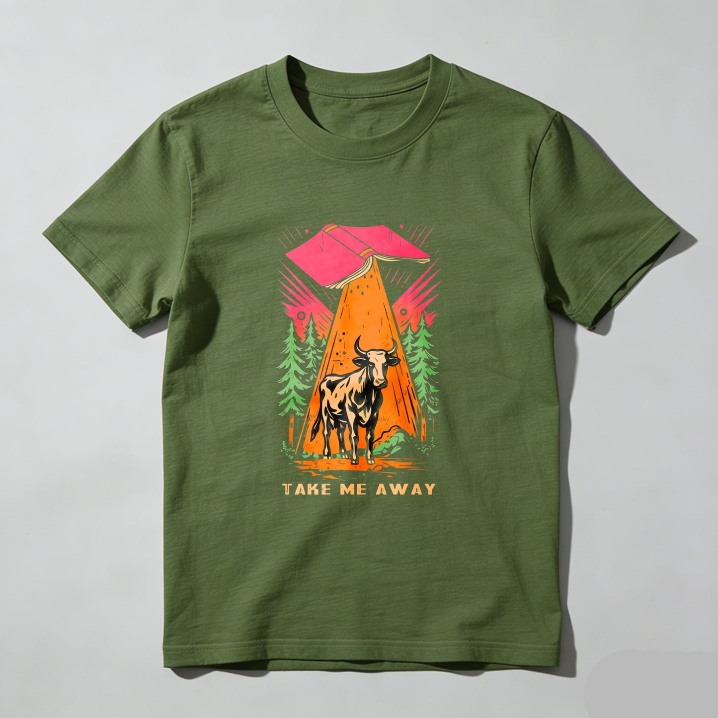 Wardrobecart Mountain Bull Forest Sunset Adventure Take Me Away Unisex Classic T-shirt