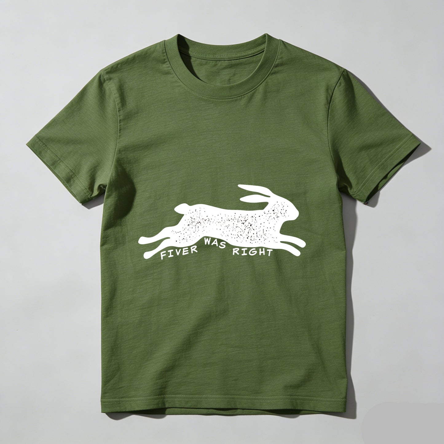 Wardrobecart Fiver Was Right Rabbit Print Unisex Classic T-shirt