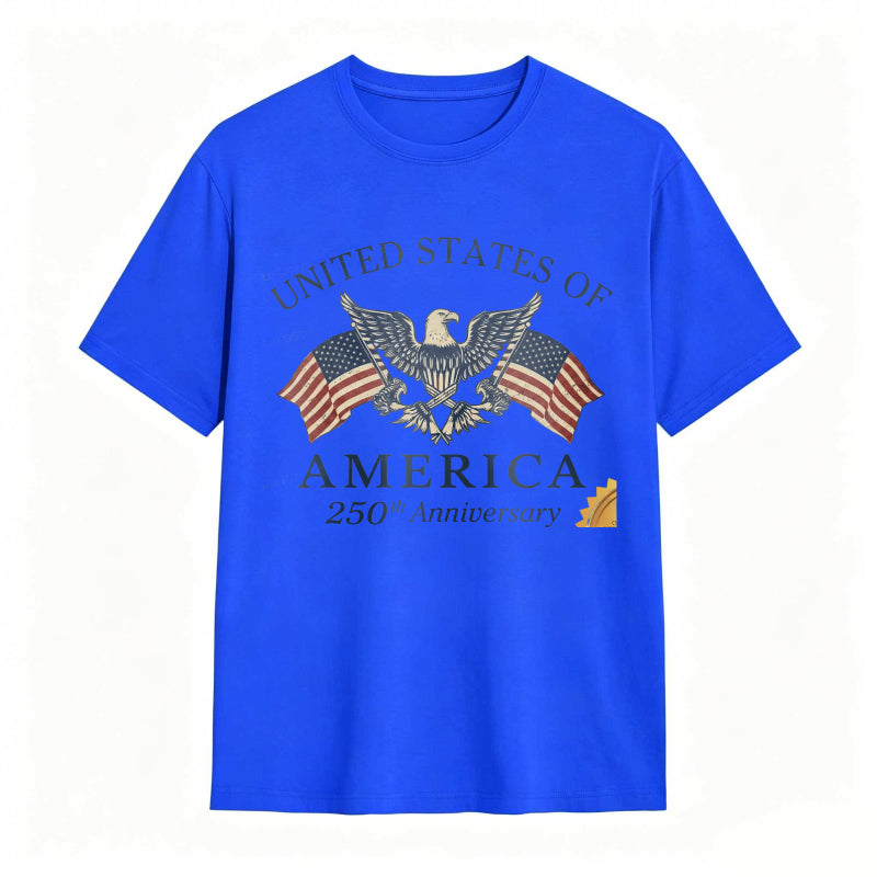 United States Of America 250th Anniversary Eagle And Flag Design T-shirt