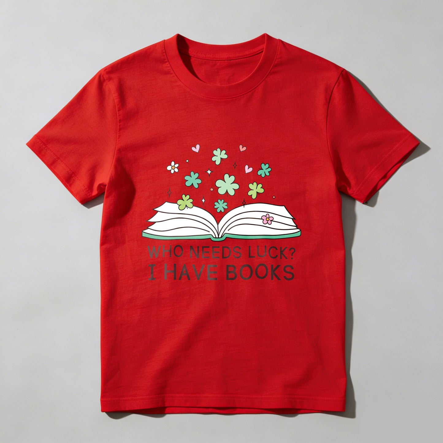 Wardrobecart Open Book With Flowers And Text Unisex Classic T-shirt