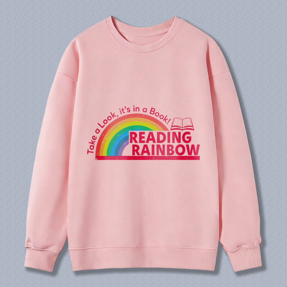 Wardrobecart Reading Rainbow Take A Look Its In A Book Unisex Classic Sweatshirt