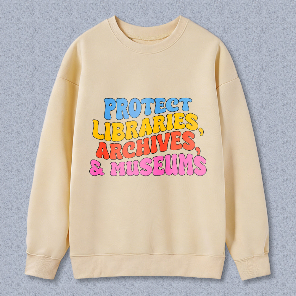 Wardrobecart Protect Libraries Archives And Museums Unisex Classic Sweatshirt