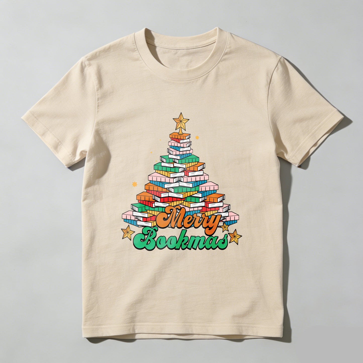 Wardrobecart Merry Bookmas Tree Made Of Books Unisex Classic T-shirt