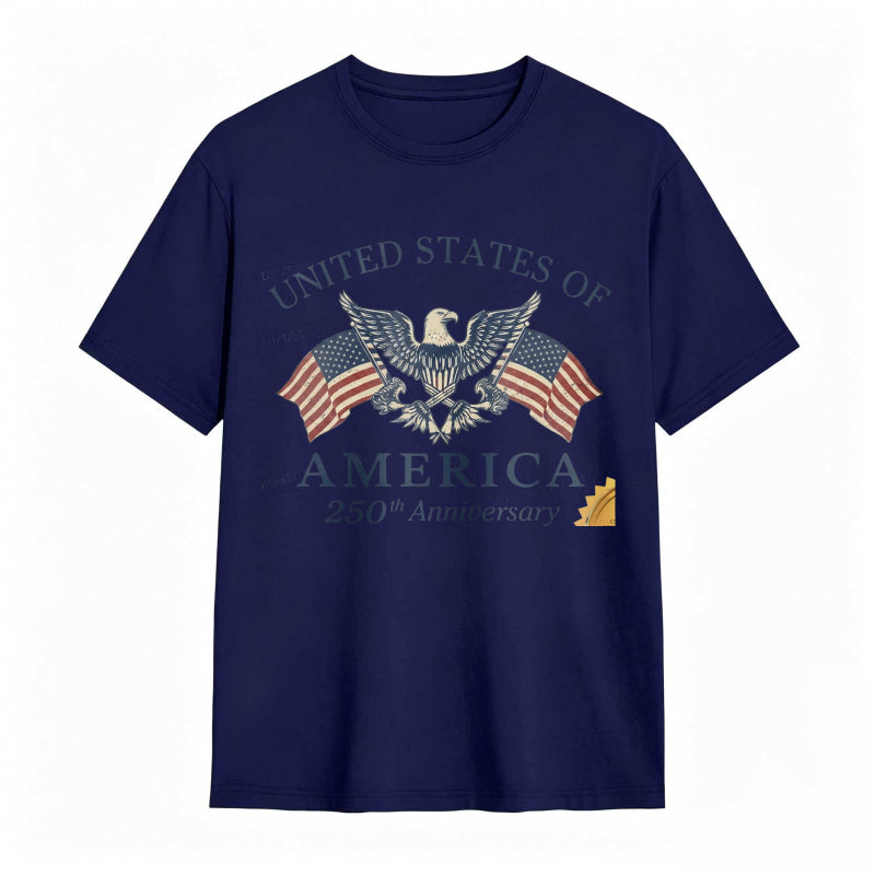 United States Of America 250th Anniversary Eagle And Flag Design T-shirt