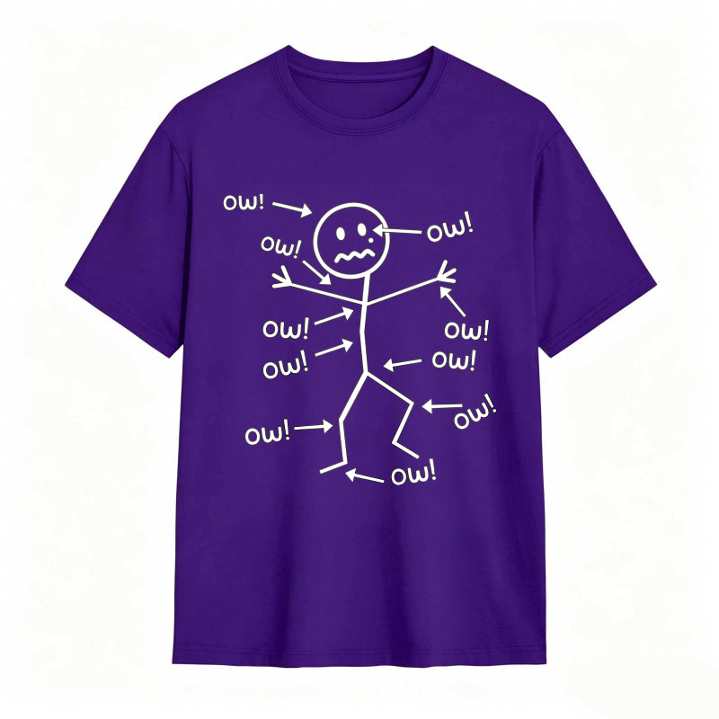 Owl Stick Figure With Arrows And Text Unisex Classic T-shirt